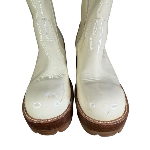 Jeffrey Campbell Quavo Ice Crinkle Patent Leather Chunky Platform Boots Size 10 - Picture 11 of 14